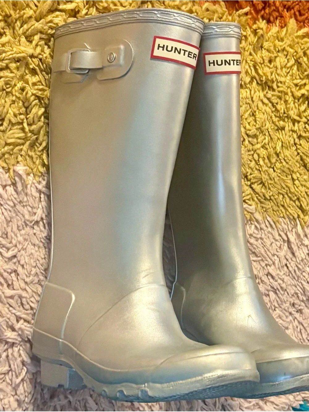 Hunter Kids 34 EU/4F Silver Gloss Rain Boots